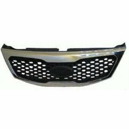 SHERMAN PARTS Grille for 2011-2013 Kia Sorento Chrome & Black SHE3227A-99-0